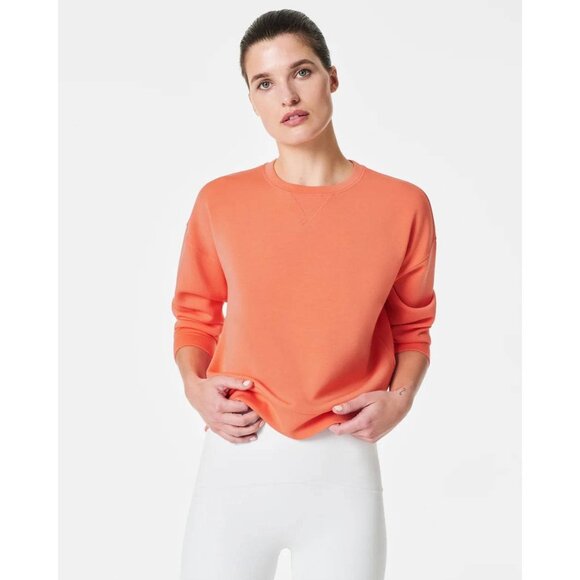 SPANX AirEssentials Crew Neck Top in Sunset Peach Size Small - Picture 1 of 8